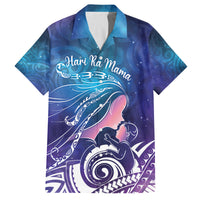 New Zealand Mother's Day Family Matching Long Sleeve Bodycon Dress and Hawaiian Shirt Maori Hari Ra Mama LT7 Dad's Shirt - Short Sleeve Galaxy - Polynesian Pride