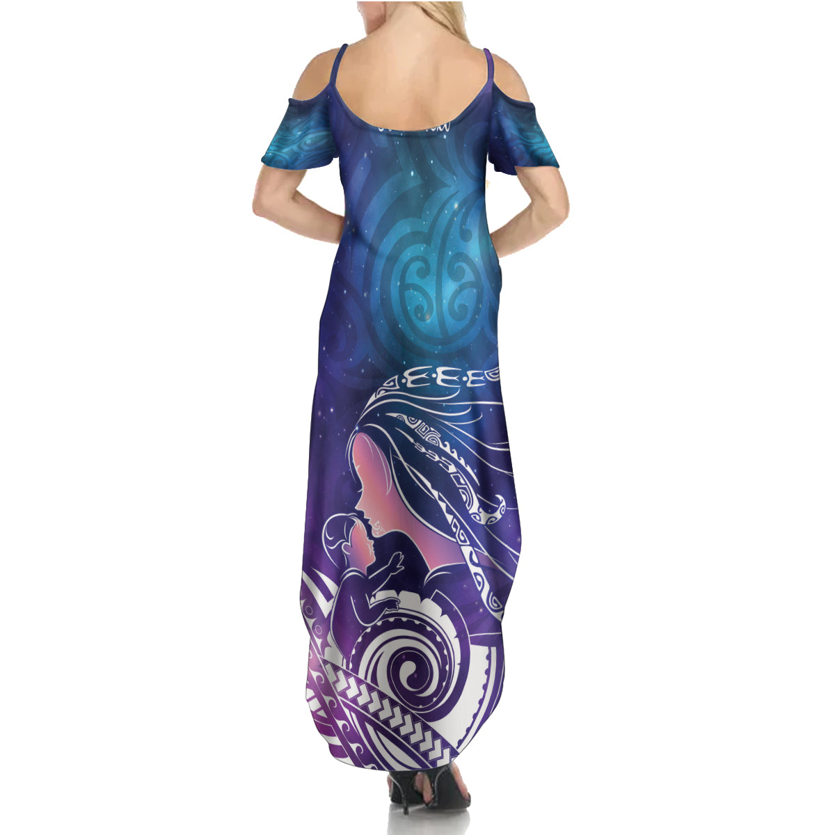 New Zealand Mother's Day Family Matching Summer Maxi Dress and Hawaiian Shirt Maori Hari Ra Mama LT7 - Polynesian Pride
