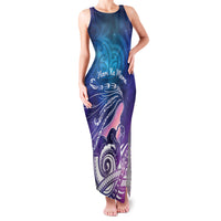 New Zealand Mother's Day Family Matching Tank Maxi Dress and Hawaiian Shirt Maori Hari Ra Mama LT7 Mom's Dress Galaxy - Polynesian Pride
