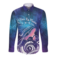 New Zealand Mother's Day Long Sleeve Button Shirt Maori Hari Ra Mama