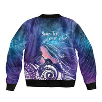 New Zealand Mother's Day Sleeve Zip Bomber Jacket Maori Hari Ra Mama