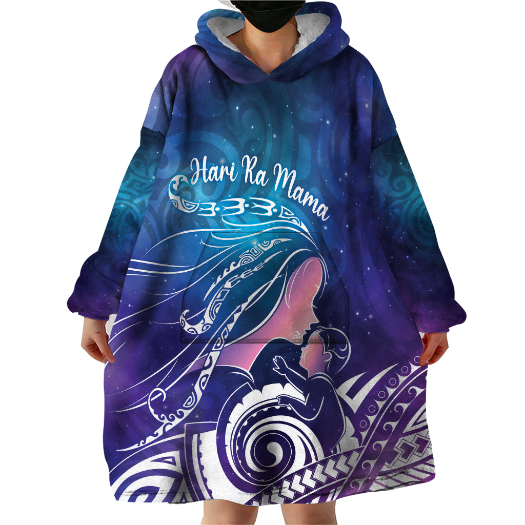 New Zealand Mother's Day Wearable Blanket Hoodie Maori Hari Ra Mama
