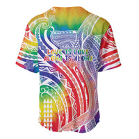 Aloha Pride Rainbow Tie Dye Baseball Jersey Humpback Whale - Love is Love LT7 - Polynesian Pride
