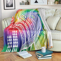 Aloha Pride Rainbow Tie Dye Blanket Humpback Whale - Love is Love