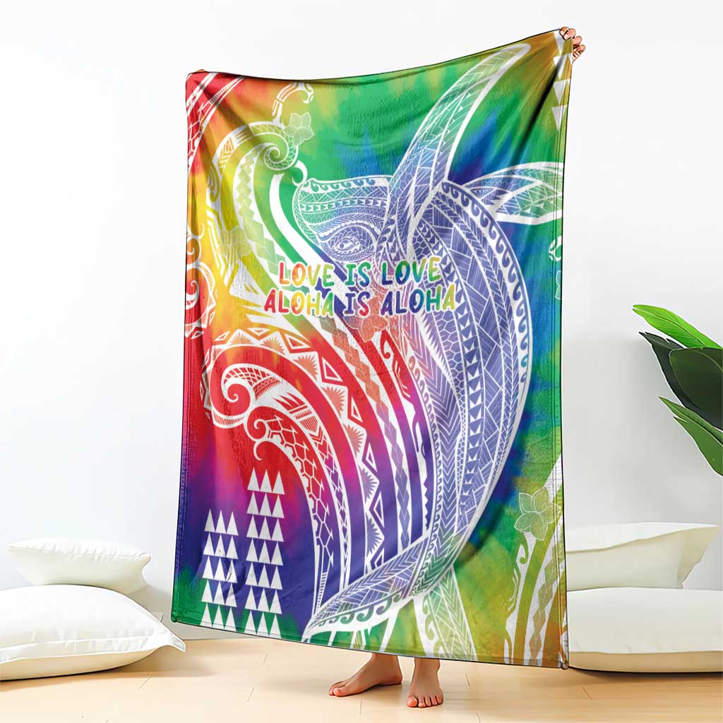 Aloha Pride Rainbow Tie Dye Blanket Humpback Whale - Love is Love
