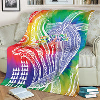 Aloha Pride Rainbow Tie Dye Blanket Humpback Whale - Love is Love