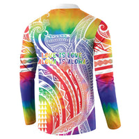 Aloha Pride Rainbow Tie Dye Button Sweatshirt Humpback Whale - Love is Love