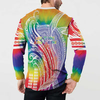 Aloha Pride Rainbow Tie Dye Button Sweatshirt Humpback Whale - Love is Love