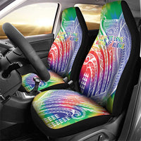 Aloha Pride Rainbow Tie Dye Car Seat Cover Humpback Whale - Love is Love