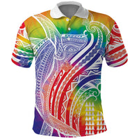 Aloha Pride Rainbow Tie Dye Polo Shirt Humpback Whale - Love is Love