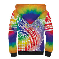 Aloha Pride Rainbow Tie Dye Sherpa Hoodie Humpback Whale - Love is Love