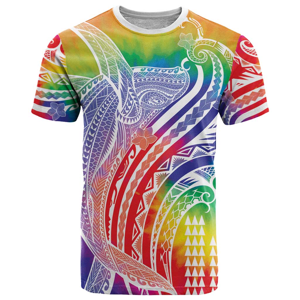 Aloha Pride Rainbow Tie Dye T Shirt Humpback Whale - Love is Love LT7 Colorful - Polynesian Pride