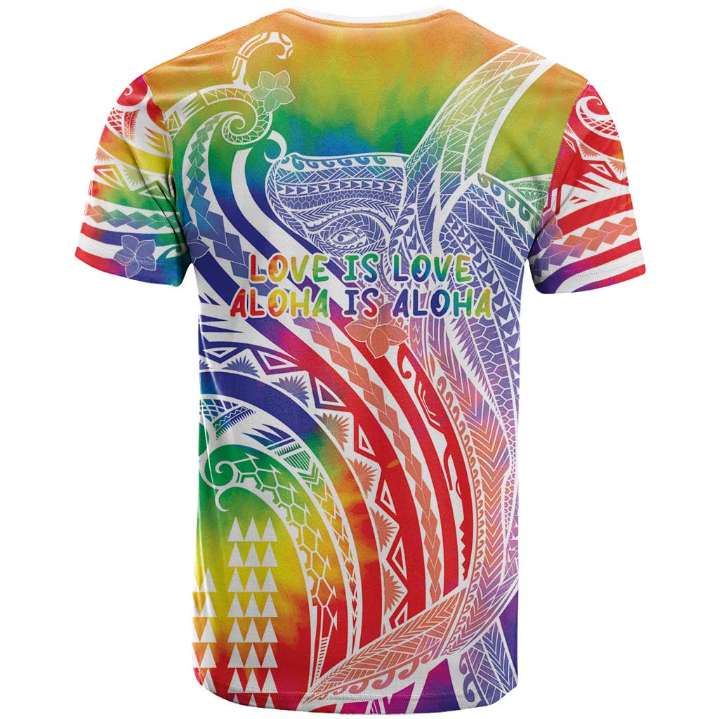 Aloha Pride Rainbow Tie Dye T Shirt Humpback Whale - Love is Love LT7 - Polynesian Pride