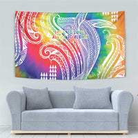 Aloha Pride Rainbow Tie Dye Tapestry Humpback Whale - Love is Love