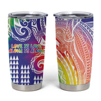 Aloha Pride Rainbow Tie Dye Tumbler Cup Humpback Whale - Love is Love LT7 Colorful - Polynesian Pride