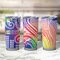 Aloha Pride Rainbow Tie Dye Tumbler Cup Humpback Whale - Love is Love LT7 - Polynesian Pride