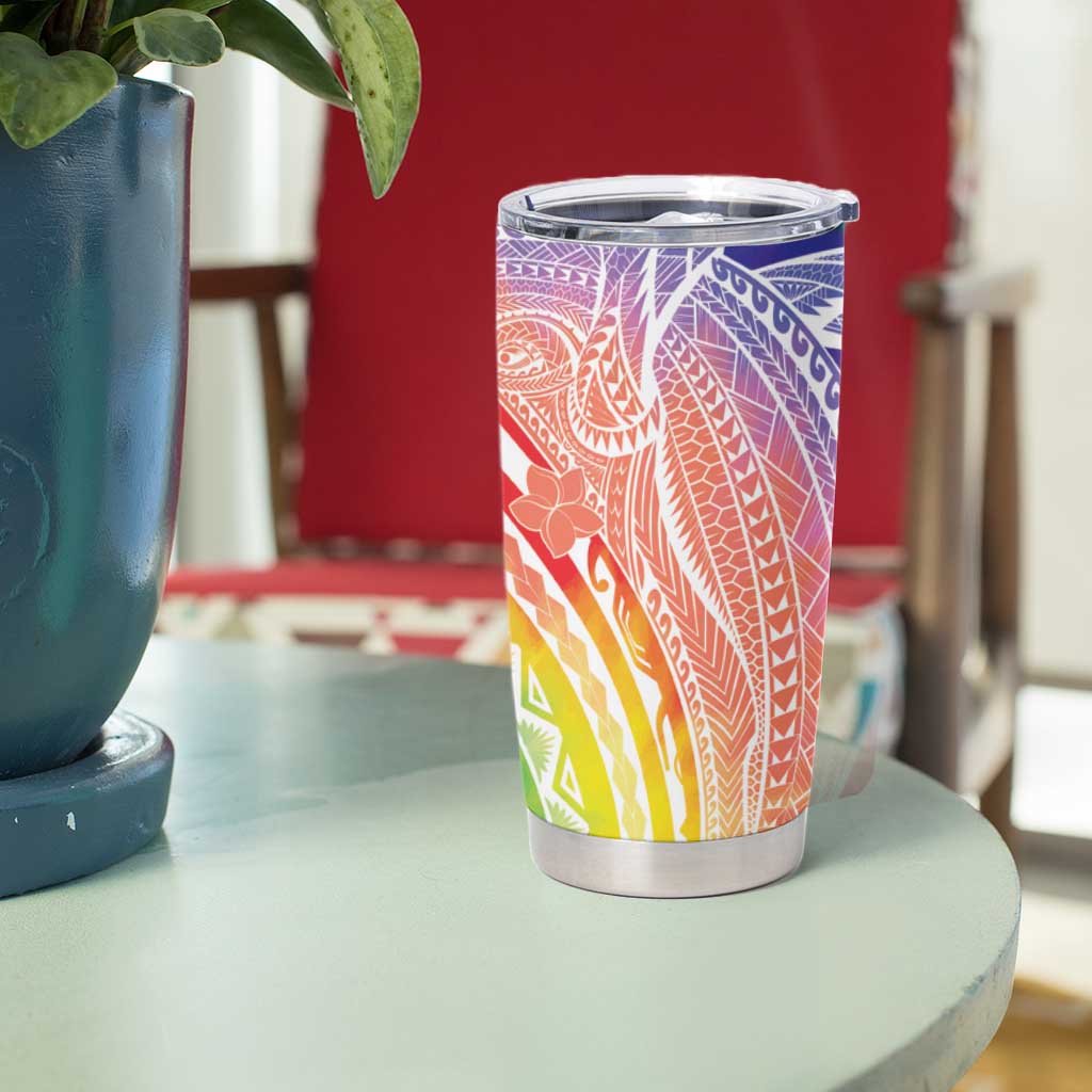 Aloha Pride Rainbow Tie Dye Tumbler Cup Humpback Whale - Love is Love LT7 - Polynesian Pride