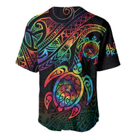 Hawaii Pride Baseball Jersey Rainbow Swirls LT7 - Polynesian Pride
