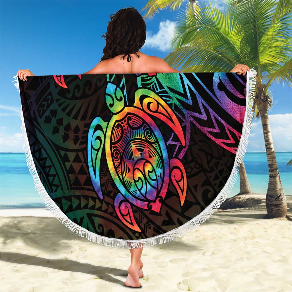 Hawaii Pride Beach Blanket Rainbow Swirls