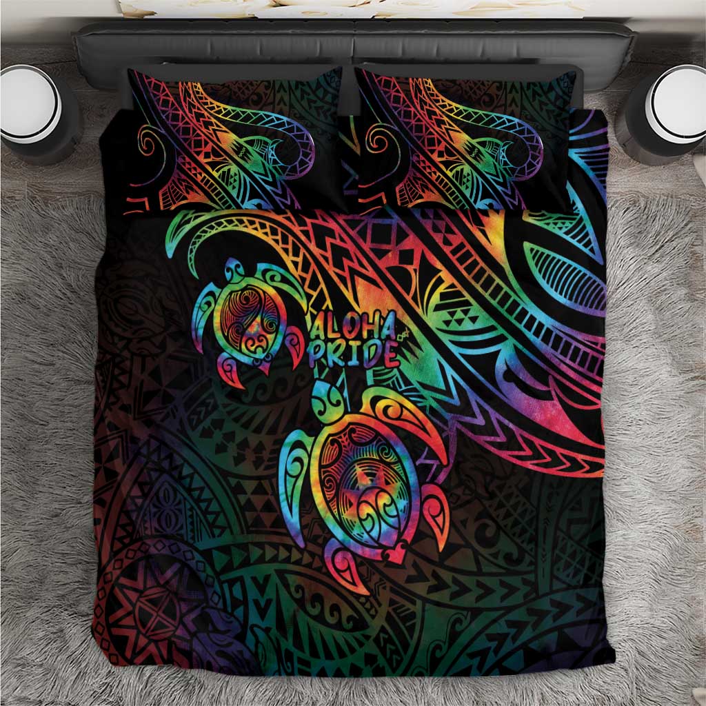 Hawaii Pride Bedding Set Rainbow Swirls