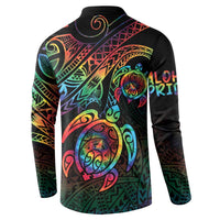 Hawaii Pride Button Sweatshirt Rainbow Swirls