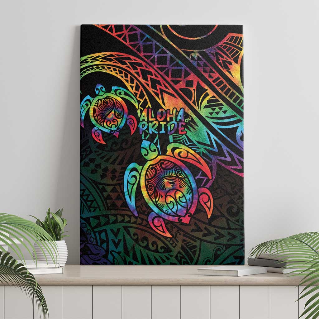 Hawaii Pride Canvas Wall Art Rainbow Swirls