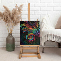 Hawaii Pride Canvas Wall Art Rainbow Swirls