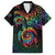 Hawaii Pride Family Matching Off The Shoulder Long Sleeve Dress and Hawaiian Shirt Rainbow Swirls