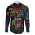 Hawaii Pride Family Matching Off The Shoulder Long Sleeve Dress and Hawaiian Shirt Rainbow Swirls