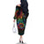 Hawaii Pride Family Matching Off The Shoulder Long Sleeve Dress and Hawaiian Shirt Rainbow Swirls