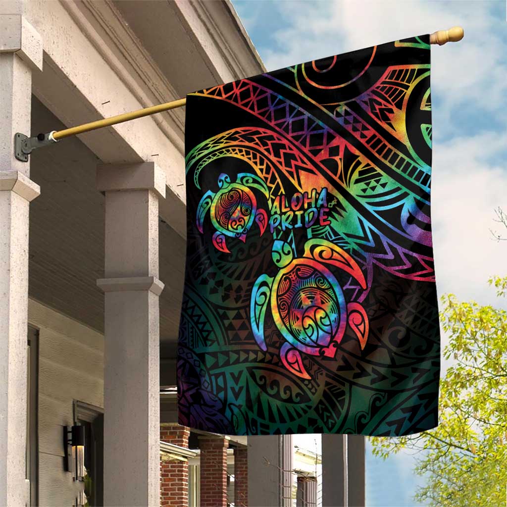 Hawaii Pride Garden Flag Rainbow Swirls