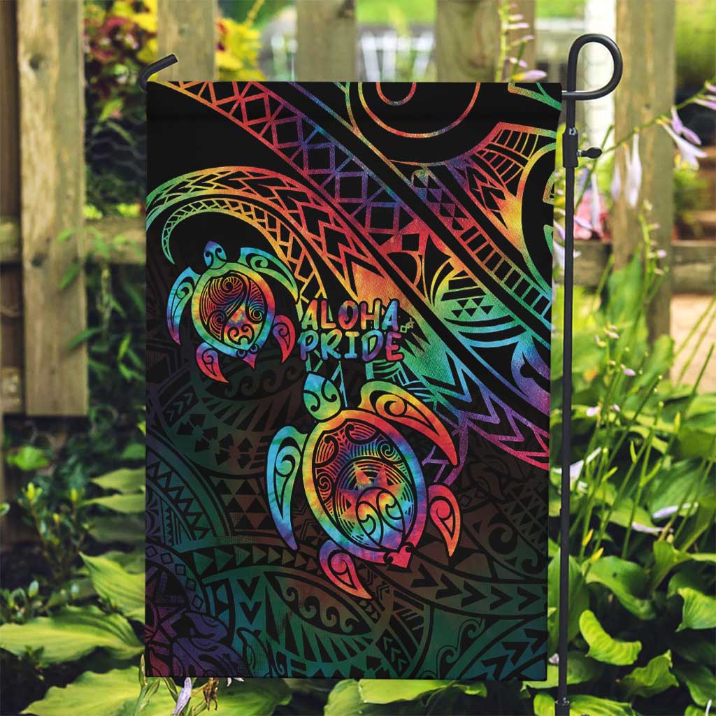 Hawaii Pride Garden Flag Rainbow Swirls