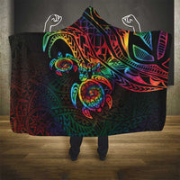 Hawaii Pride Hooded Blanket Rainbow Swirls