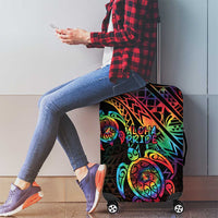 Hawaii Pride Luggage Cover Rainbow Swirls