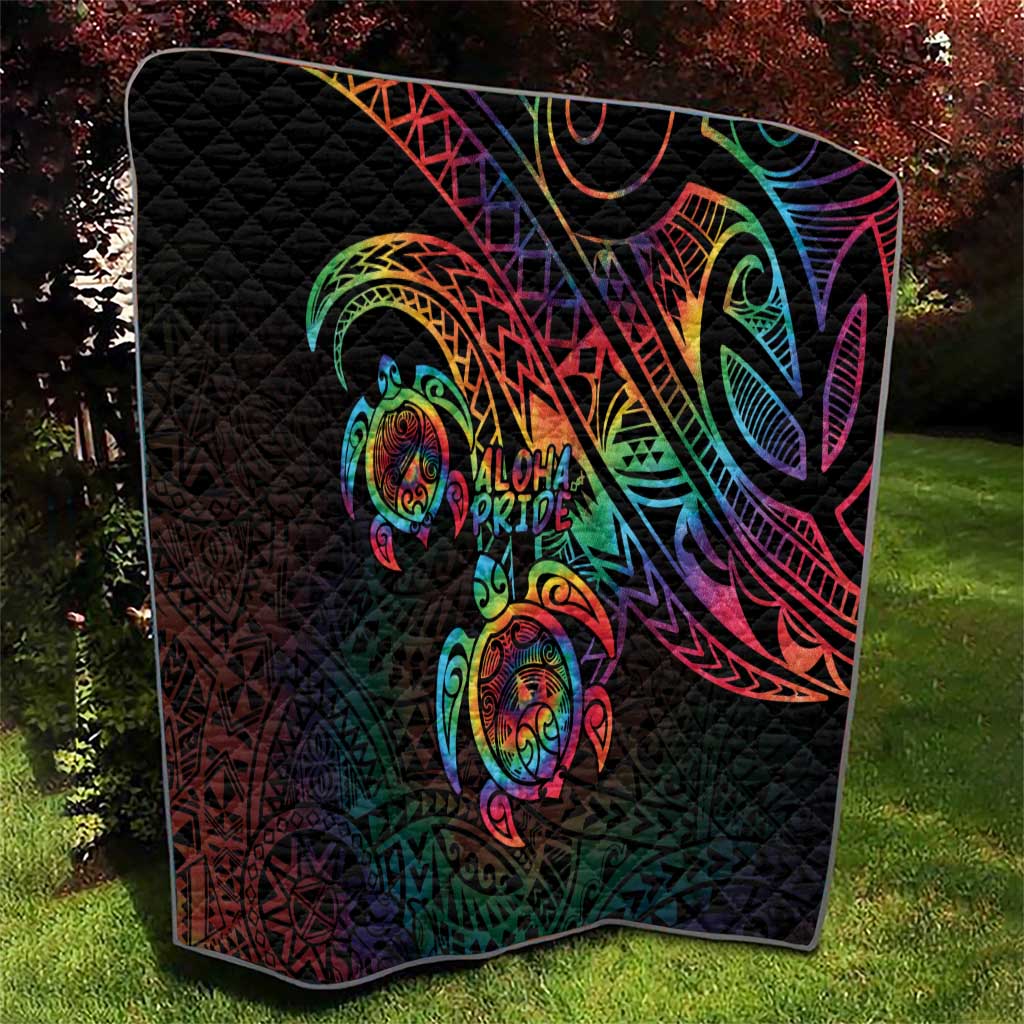 Hawaii Pride Quilt Rainbow Swirls