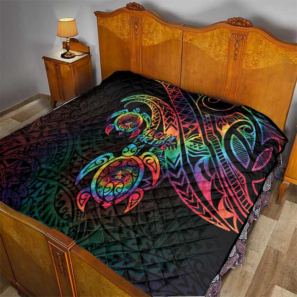 Hawaii Pride Quilt Rainbow Swirls