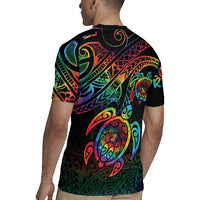 Hawaii Pride Rugby Jersey Rainbow Swirls LT7 - Polynesian Pride