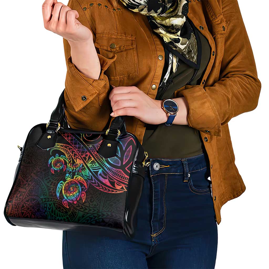 Hawaii Pride Shoulder Handbag Rainbow Swirls