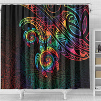 Hawaii Pride Shower Curtain Rainbow Swirls