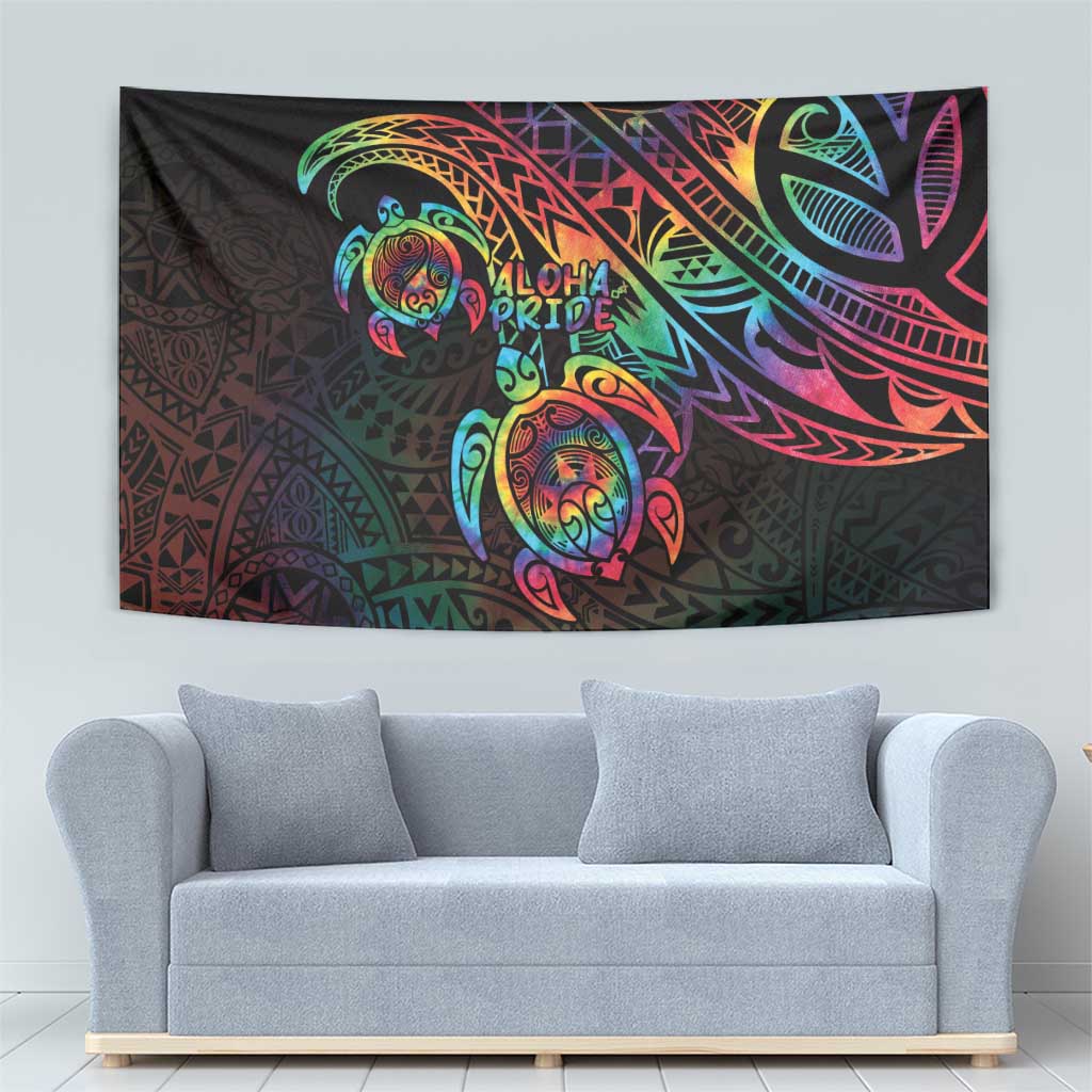 Hawaii Pride Tapestry Rainbow Swirls