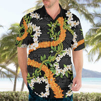 Aloha Festive Hawaii Hawaiian Shirt Mokihana - Maile and Ilima on Black - Polynesian Pride