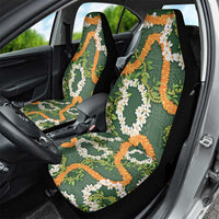 Aloha Festive Hawaii Car Seat Cover Mokihana - Maile and Ilima on Forest Green - Polynesian Pride