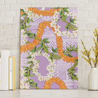 Aloha Festive Hawaii Canvas Wall Art Mokihana - Maile and Ilima on Lilac - Polynesian Pride