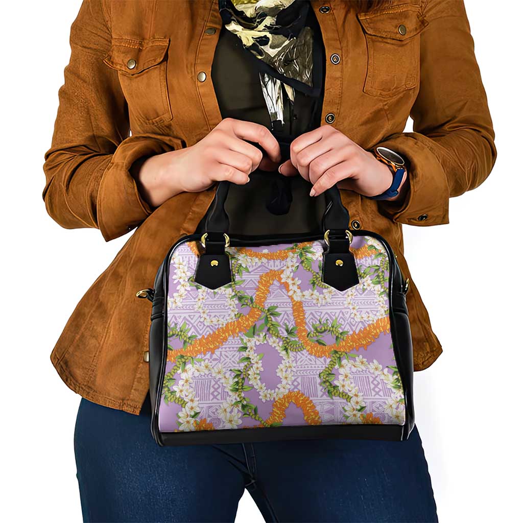 Aloha Festive Hawaii Shoulder Handbag Mokihana - Maile and Ilima on Lilac LT7 - Polynesian Pride