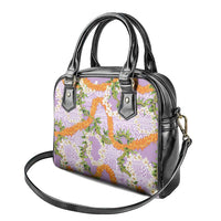 Aloha Festive Hawaii Shoulder Handbag Mokihana - Maile and Ilima on Lilac LT7 - Polynesian Pride