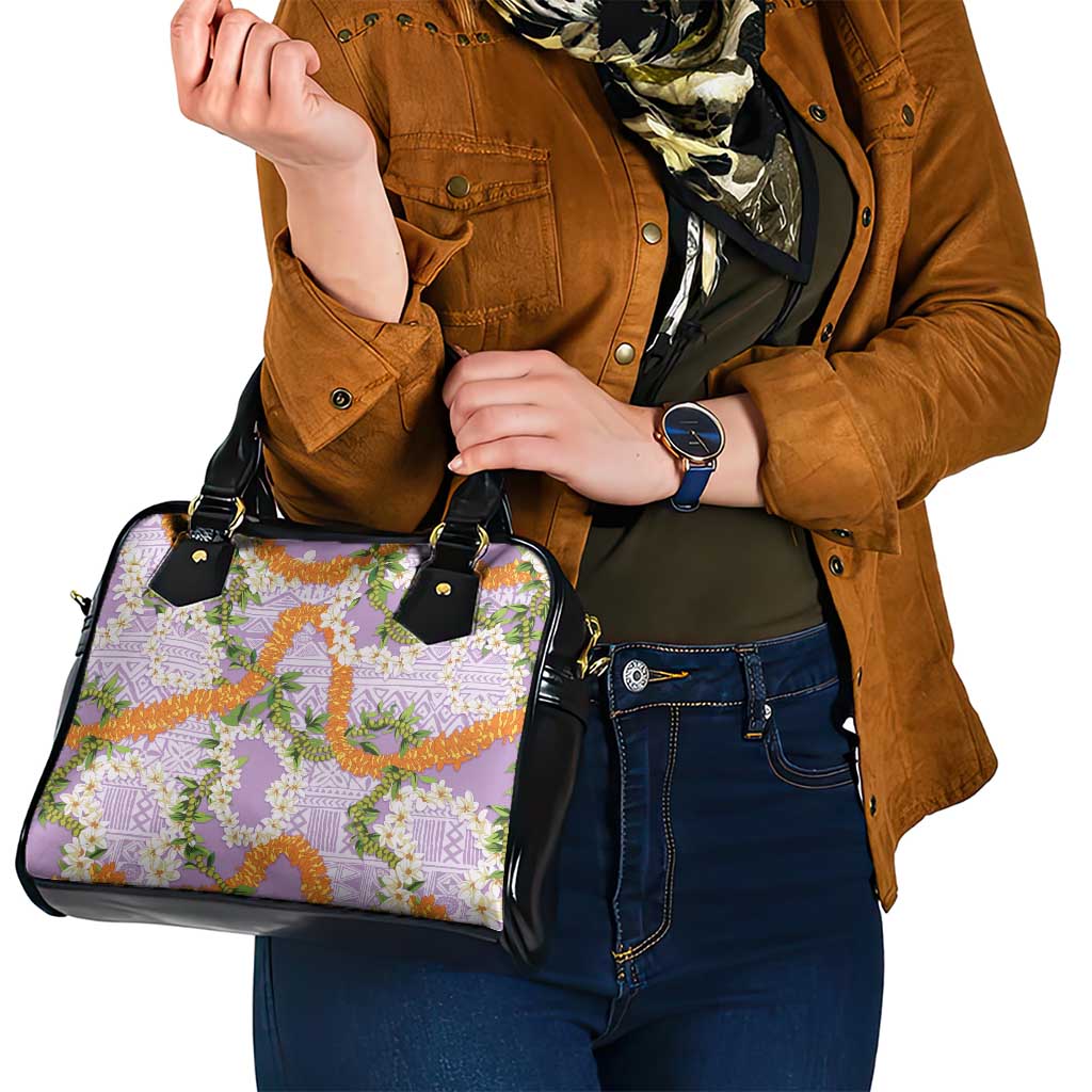 Aloha Festive Hawaii Shoulder Handbag Mokihana - Maile and Ilima on Lilac LT7 - Polynesian Pride