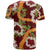 Aloha Festive Hawaii T Shirt Mokihana - Maile and Ilima on Crimson - Polynesian Pride