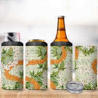 Aloha Festive Hawaii 4 in 1 Can Cooler Tumbler Mokihana - Maile Leis in Muted Summer - Polynesian Pride