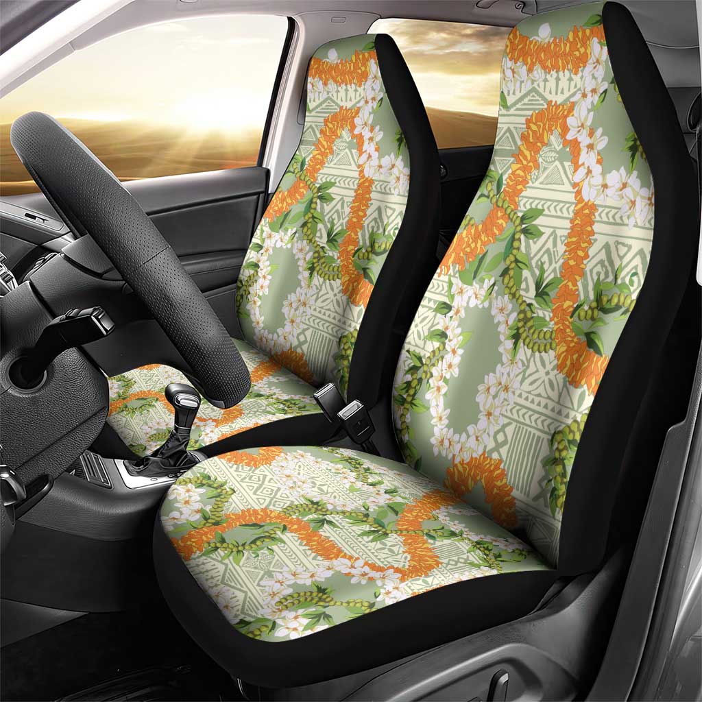 Aloha Festive Hawaii Car Seat Cover Mokihana - Maile Leis in Muted Summer - Polynesian Pride
