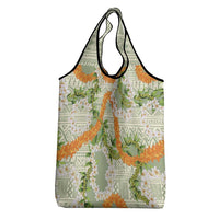 Aloha Festive Hawaii Grocery Bag Mokihana - Maile Leis in Muted Summer - Polynesian Pride